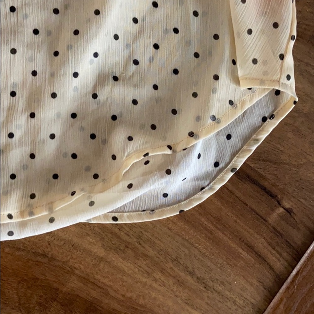 Democracy long sleeve polka dot blouse size large - Picture 13 of 15